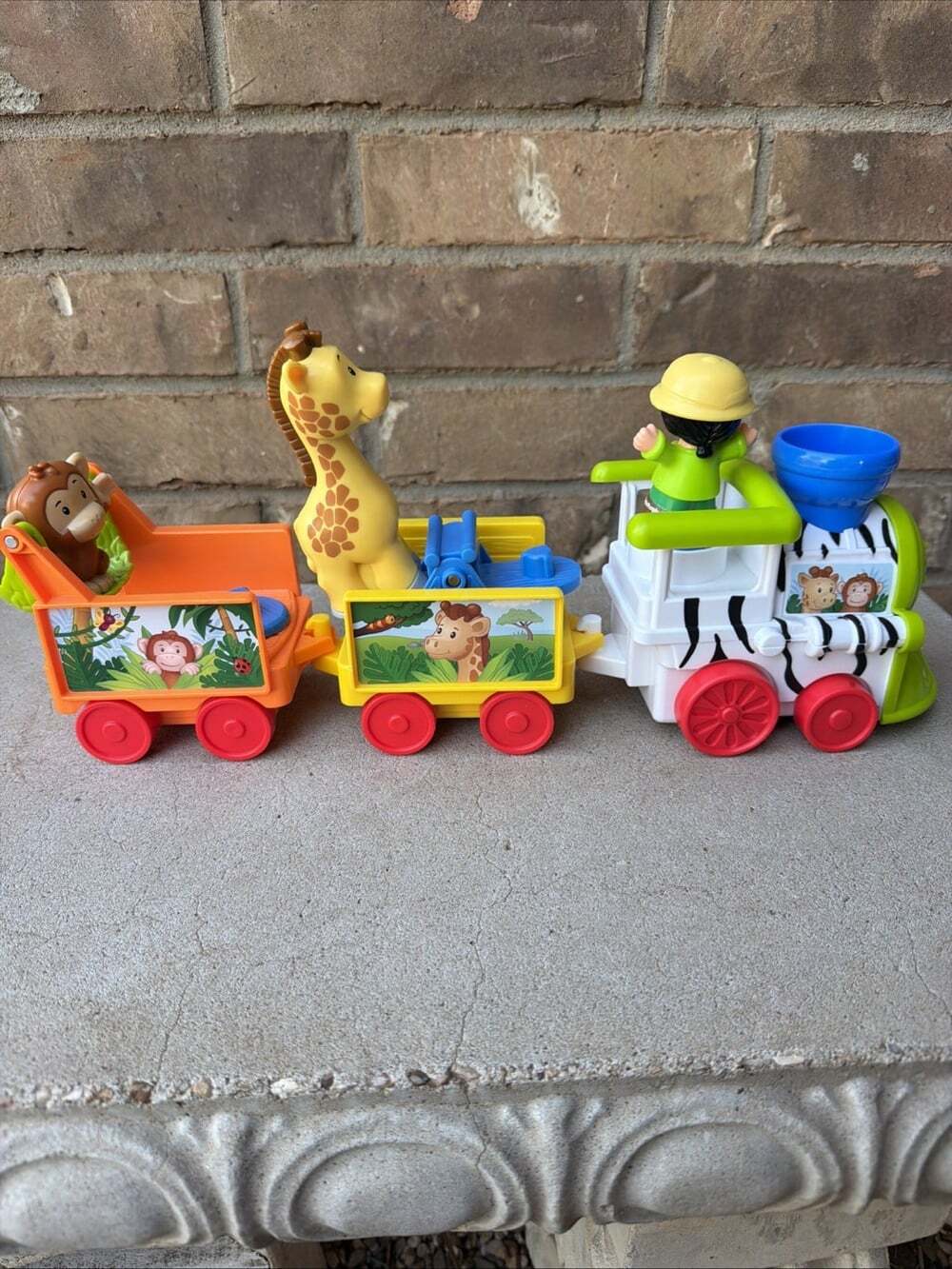 VTG Fisher Price 2001 Little People Musical Zoo Train W/3 Figures, WORKS - Picture 5 of 11